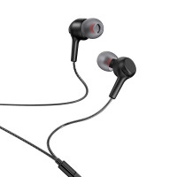 Дротові стерео навушники Hoco M78 with microphone black