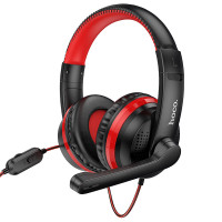 Проводные стерео наушники Hoco W103 Magic Tour Gaming black/red