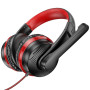 Проводные стерео наушники Hoco W103 Magic Tour Gaming black/red