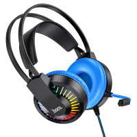 Дротові стерео навушники Hoco W105 Joyful black/blue