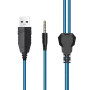 Проводные стерео наушники Hoco W105 Joyful black/blue