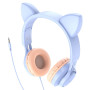 Проводные наушники Hoco W36 Cat ear dream blue