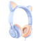 Проводные наушники Hoco W36 Cat ear dream blue