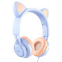 Проводные наушники Hoco W36 Cat ear dream blue