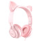 Проводные наушники Hoco W36 Cat ear pink