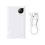 Портативний зарядний пристрій Power Bank Baseus Adaman2 Metal Digital Display 20000 mAh 30W white