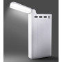 Портативное зарядное устройство Power Bank Hoco J62 30000 mAh white с фонариком