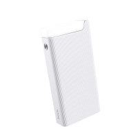 Портативний зарядний пристрій Power Bank Hoco J62 30000 mAh white з ліхтариком
