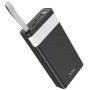 Портативное зарядное устройство Power Bank Hoco J73 30000 mAh black с фонариком