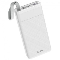 Портативное зарядное устройство Power Bank Hoco J73 30000 mAh white с фонариком