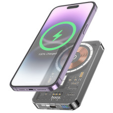 Портативное зарядное устройство Power Bank Hoco Q14 Ice Crystal PD20W 5000 mAh з MagSafe black
