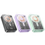Портативний зарядний пристрій Power Bank Hoco Q14A Ice Crystal PD20W 10000 mAh з MagSafe purple