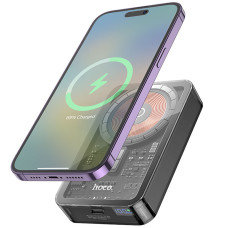 Портативное зарядное устройство Power Bank Hoco Q14A Ice Crystal PD20W 10000 mAh з MagSafe black