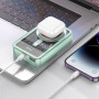 Портативное зарядное устройство Power Bank Hoco Q14A Ice Crystal PD20W 10000 mAh з MagSafe green