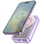 Портативний зарядний пристрій Power Bank Hoco Q14A Ice Crystal PD20W 10000 mAh з MagSafe purple
