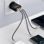 Мережевий зарядний пристрій Baseus Compact Quick Charger 30W Type-C + 2 USB black