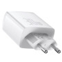 Мережевий зарядний пристрій Baseus Compact Quick Charger 30W Type-C + 2 USB white