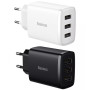 Мережевий зарядний пристрій Baseus Compact 3xUSB 17W black
