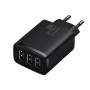 Мережевий зарядний пристрій Baseus Compact 3xUSB 17W black