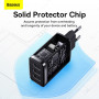 Мережевий зарядний пристрій Baseus Compact 3xUSB 17W black