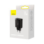 Мережевий зарядний пристрій Baseus Compact 3xUSB 17W black