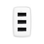 Мережевий зарядний пристрій Baseus Compact 3xUSB 17W white