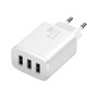 Мережевий зарядний пристрій Baseus Compact 3xUSB 17W white