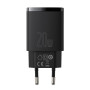 Сетевое зарядное устройство Baseus Compact Quick USB + Type-C 20W black