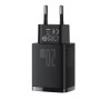 Сетевое зарядное устройство Baseus Compact Quick USB + Type-C 20W black