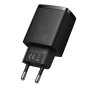 Сетевое зарядное устройство Baseus Compact Quick USB + Type-C 20W black