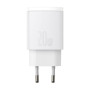 Сетевое зарядное устройство Baseus Compact Quick USB + Type-C 20W white