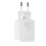 Сетевое зарядное устройство Baseus Compact Quick USB + Type-C 20W white