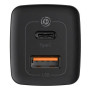 Мережевий зарядний пристрій Baseus GaN2 Lite QC 65W Type-C + USB black 