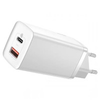 Сетевое зарядное устройство Baseus GaN2 Lite QC 65W Type-C + USB white 