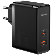 Мережевий зарядний пристрій Baseus GaN5 Pro Type-C+USB 100W EU black 
