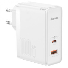 Мережевий зарядний пристрій Baseus GaN5 Pro Type-C+USB 100W EU white 