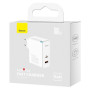 Мережевий зарядний пристрій Baseus GaN5 Pro Type-C+USB 100W EU white 