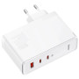 Мережевий зарядний пристрій Baseus GaN5 Pro 140W 2Type-C+USB 140W + Cabel Type-C to Type-C 140W (1m) white 