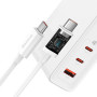 Мережевий зарядний пристрій Baseus GaN5 Pro 140W 2Type-C+USB 140W + Cabel Type-C to Type-C 140W (1m) white 