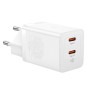 Мережевий зарядний пристрій Baseus GaN5 Pro OS 2 х Type-C 40W white 