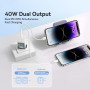Мережевий зарядний пристрій Baseus GaN5 Pro OS 2 х Type-C 40W white 