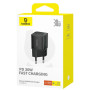 Мережевий зарядний пристрій Baseus GaN5S OS 1C 30W black 