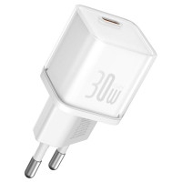 Сетевое зарядное устройство Baseus GaN5S OS 1C 30W white 