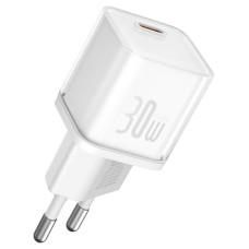 Мережевий зарядний пристрій Baseus GaN5S OS 1C 30W white 