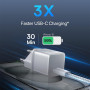 Мережевий зарядний пристрій Baseus GaN5S OS 1C 30W white 