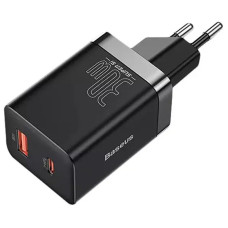Мережевий зарядний пристрій Baseus Super Si Pro Quick Charger 30W Type-C + USB black