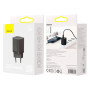 Мережевий зарядний пристрій Baseus Super Si Pro Quick Charger 30W Type-C + USB black