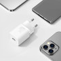 Мережевий зарядний пристрій Baseus Super Si Quick Charger 20W (+ кабель Type-C to Lightning) white