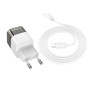 Сетевое зарядное устройство Hoco C125A Transparent 1C PD20W + Cabel Type-C to Type-C black