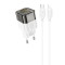 Сетевое зарядное устройство Hoco C125A Transparent 1C PD20W + Cabel Type-C to Type-C black